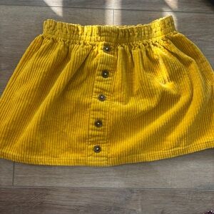 Isaac Mizrahi Gold Mini Skater Skirt Ribbed Casual